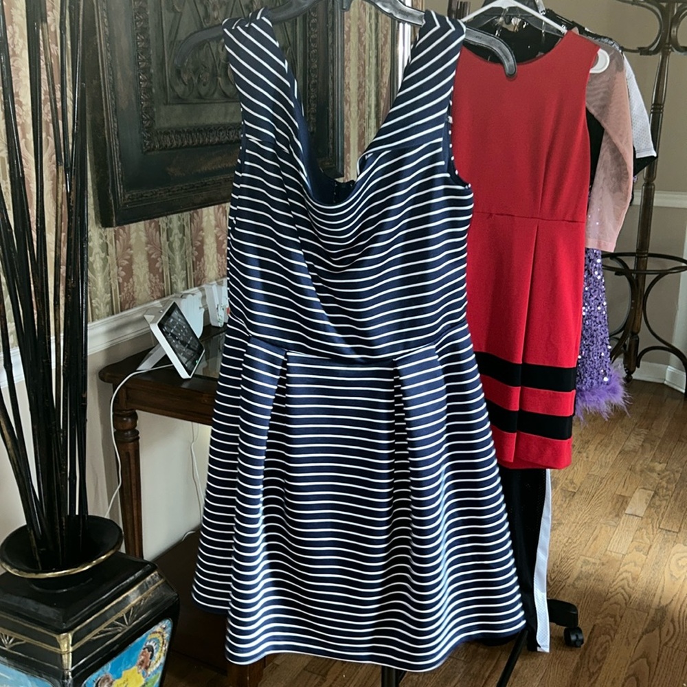 Striped skater dress